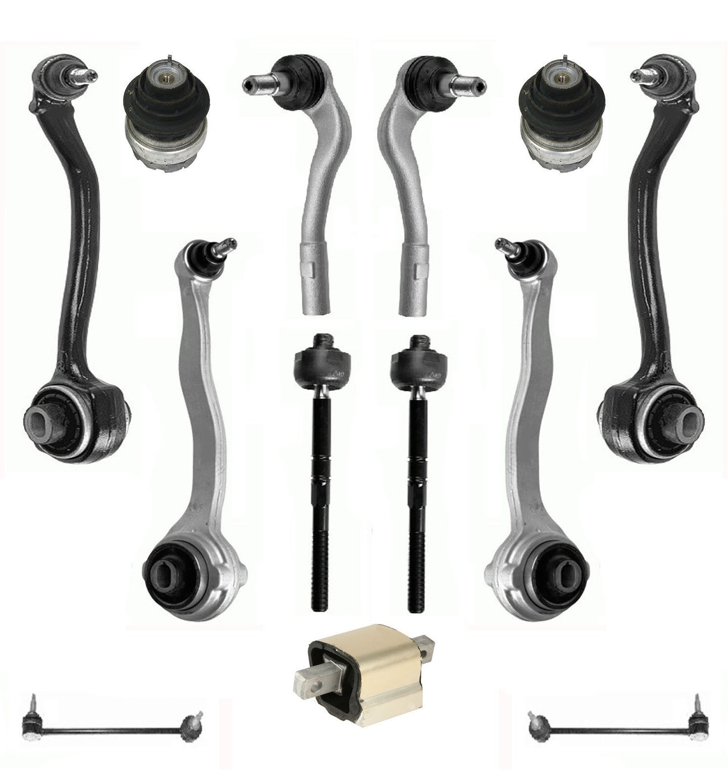 Mercedes W203 C Front Control Arms Ball Joints ENGINE MOUNTS SUSPENSION KIT 15