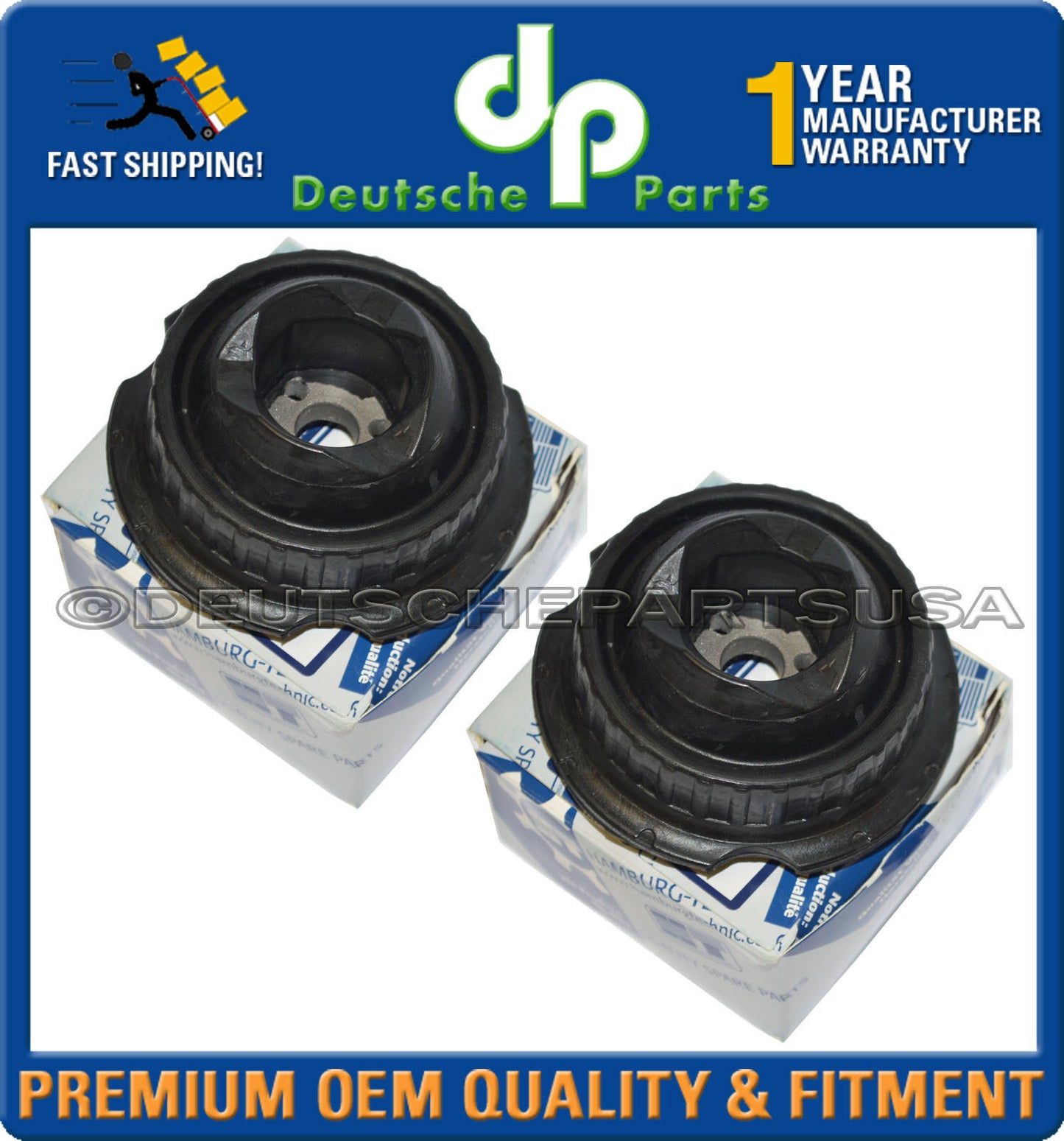 For VW Touareg Rubber Buffer Shock Absorber Cap Support Bearing SET OF 6
