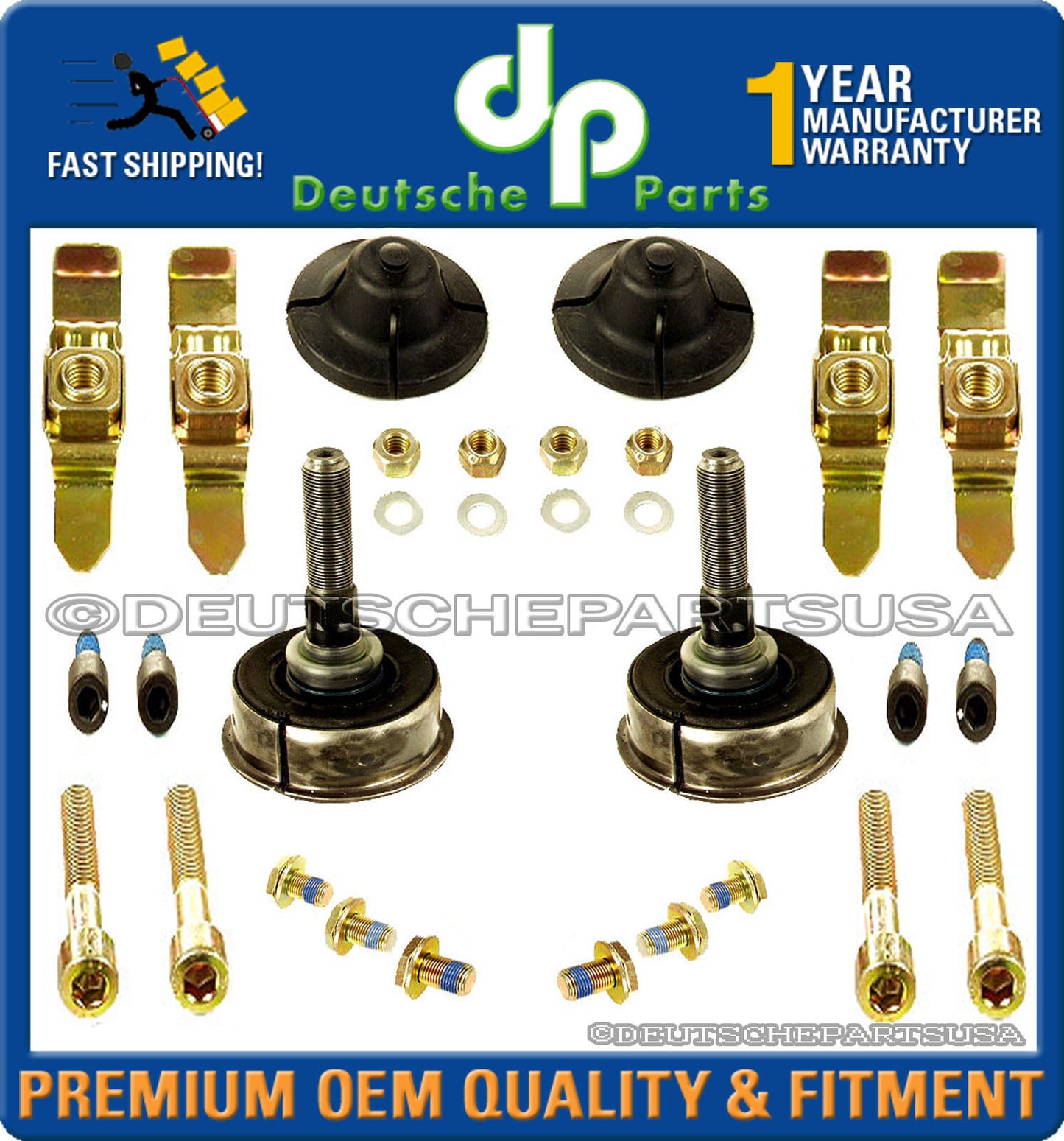 MERCEDES W126 ENGINE MOTOR TRANS MOUNT FRT GUIDE ROD TRACK STRUT MOUNTS SET OF 5