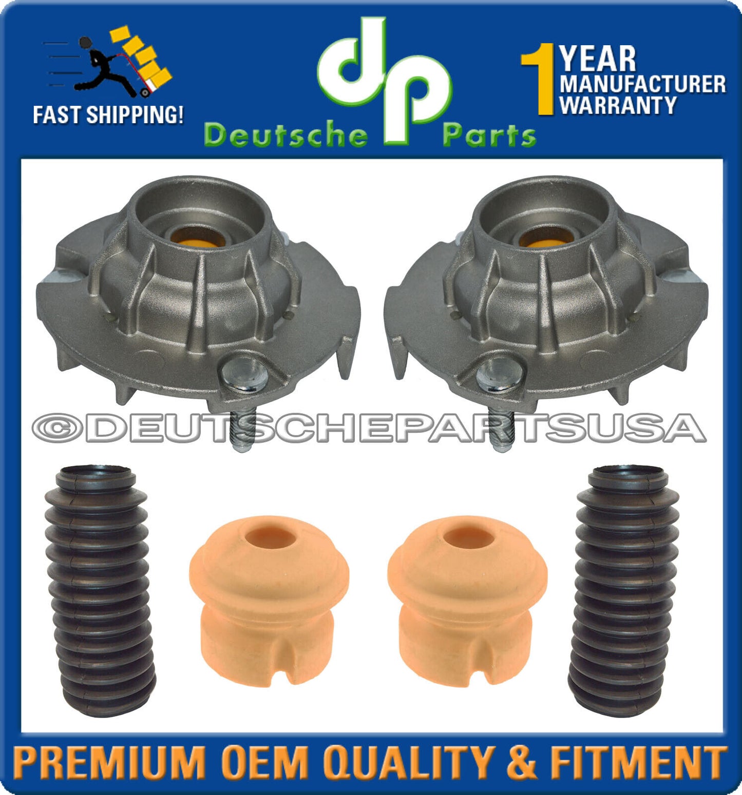 PORSCHE 997 911 Rear Suspension Strut Shock Mount Bump Stop Boot Bellow Kit 6