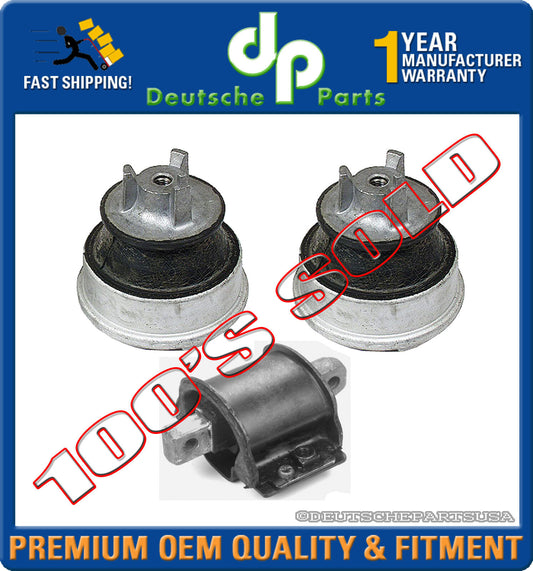 MERCEDES W210 W202 HYDRO ENGINE MOTOR TRANSMISSION MOUNT MOUNTS 2102402017 SET 3