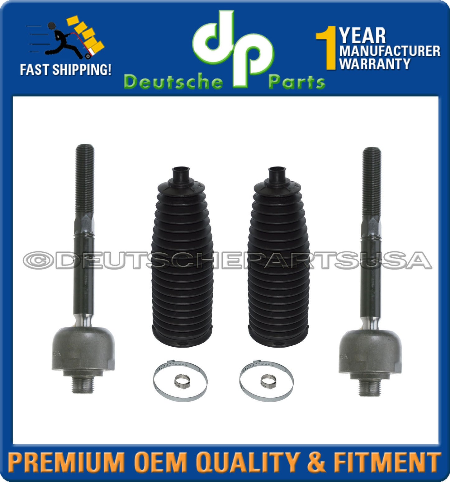 MERCEDES W203 4MATIC 4-MATIC INNER STEERING TIE ROD RODS Rack Boot Kits Set of 4