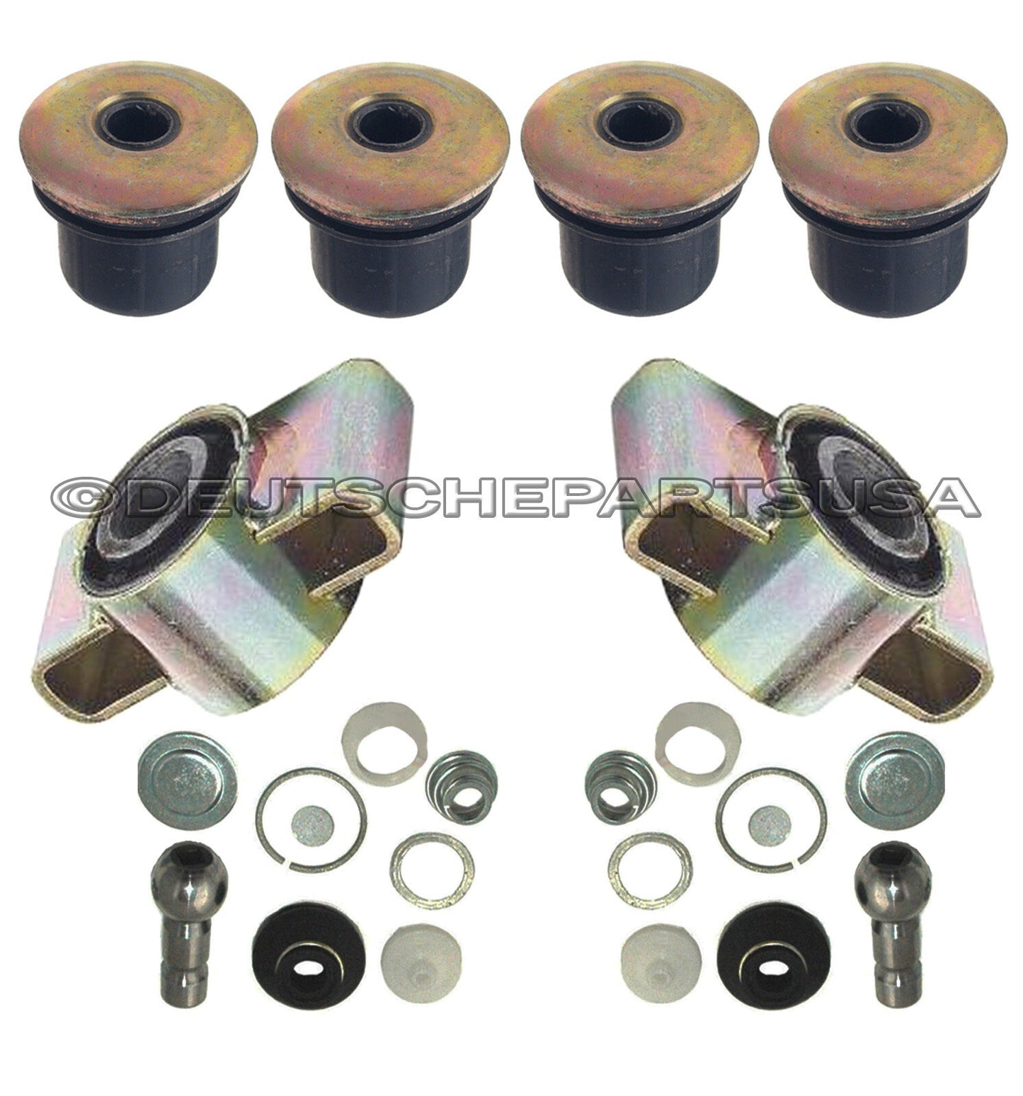 Porsche 944 951 968 Control Arm Arms Ball Joint + Rear Mounts + Bushing Kit 8 pc