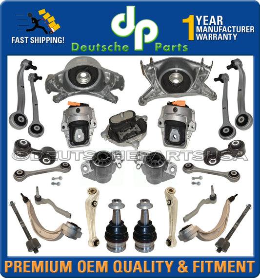 Porsche Macan UPPER LOWER Control Arm Ball Joint Tie Rod Strut Suspension Kit 25