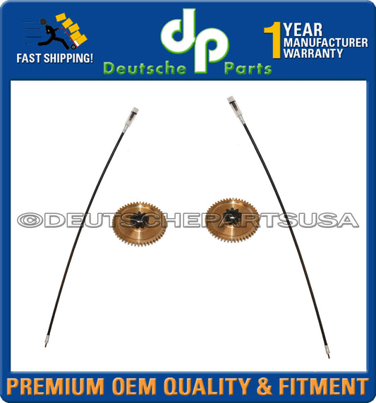 PORSCHE 911 993 CONVERTIBLE TOP CABLE w/ GEAR 1996-98 Left + Right Set of 2