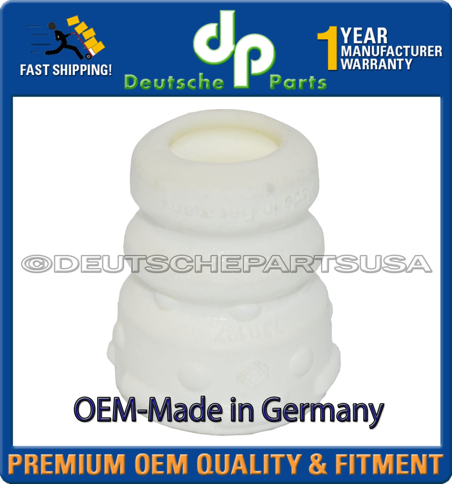 Front Strut Bump Stop for VW GTI Eos Golf 1K0412303B 70MM Made in Germany Set 2