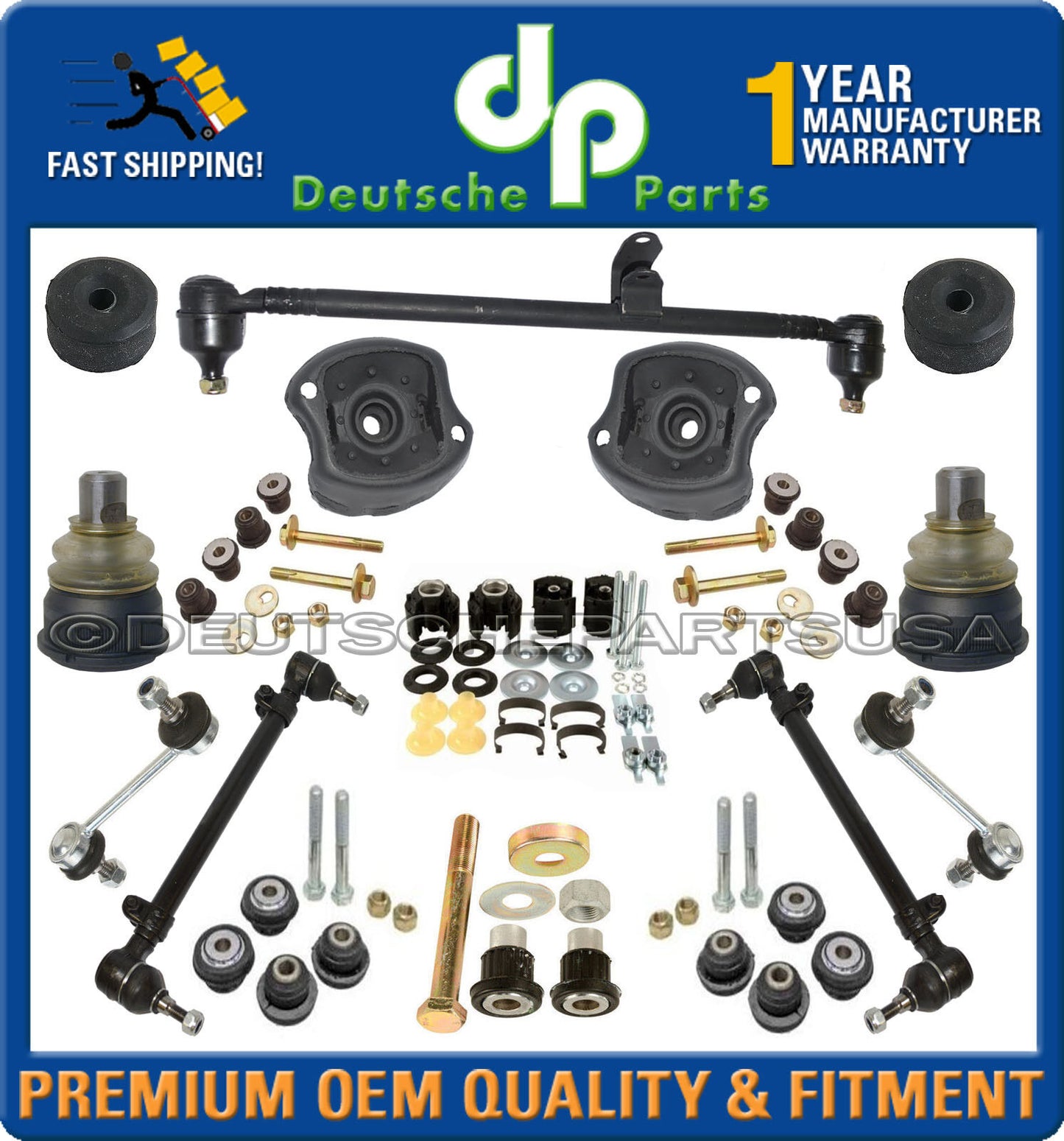 Mercedes R107 Control Arm Ball Joints Engine Mounts Tie Rod Suspension Kit 17