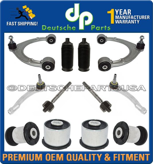 Porsche Panamera Fr Upper Lower Control Arm Ball Joint Tie Rod Suspension Kit 12