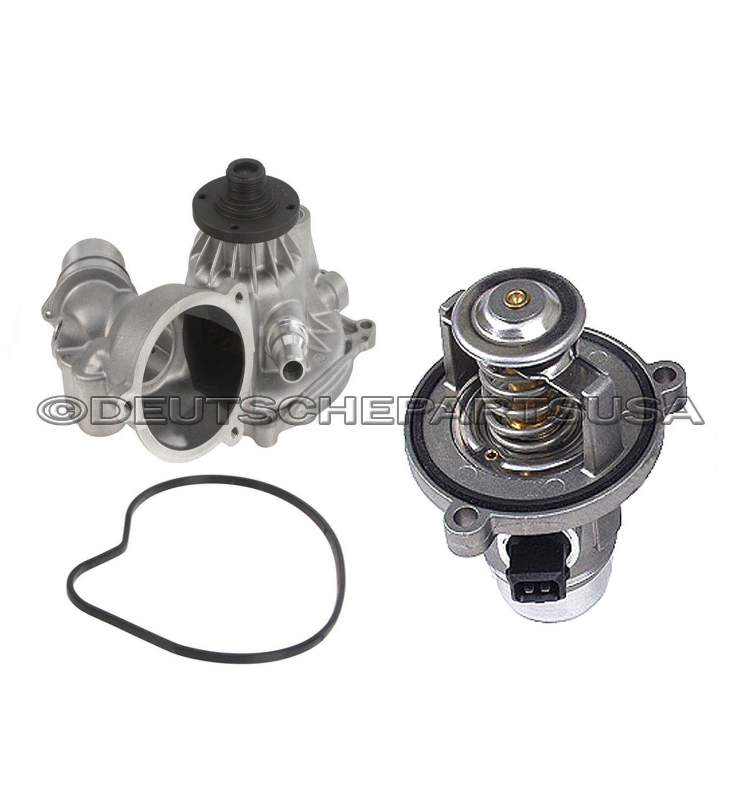 WATER PUMP + THERMOSTAT ASSEMBLY for BMW E53 E60 E63 E64 E65 E66 545i X5 SET 2