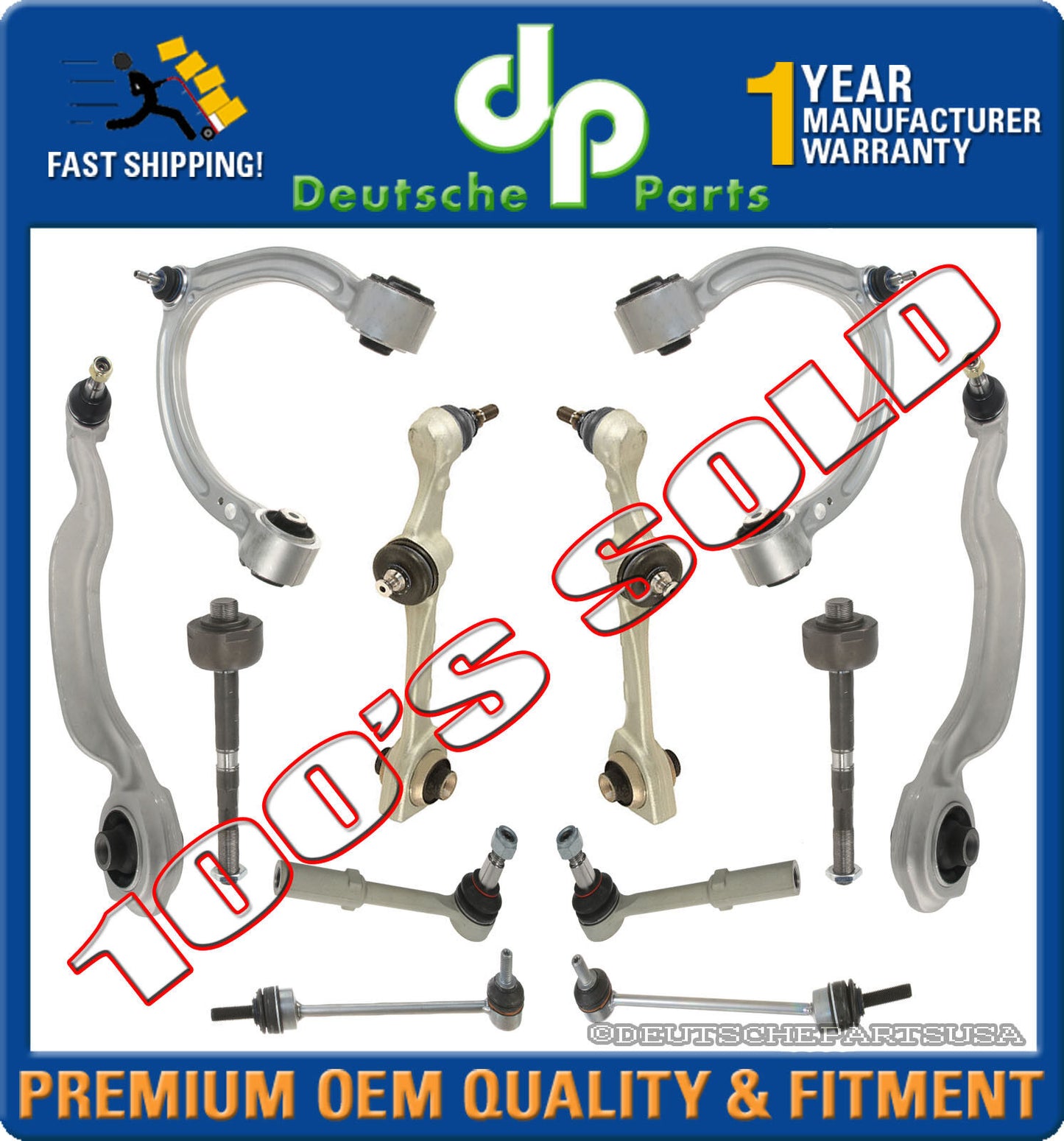 Mercedes W221 S550 S400 Front UPPER LOWER Control Arms Ball Joint SUSPENSION KIT