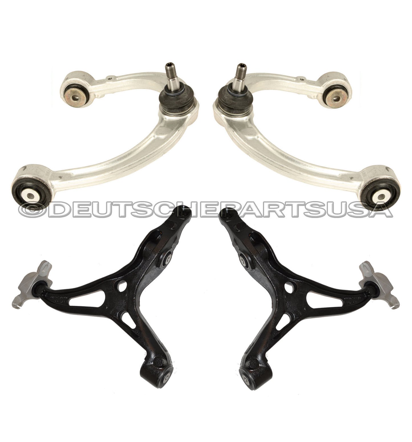 Mercedes W164 Front Left + Right Upper + Lower Control Arm Arms Ball Joint Set 4