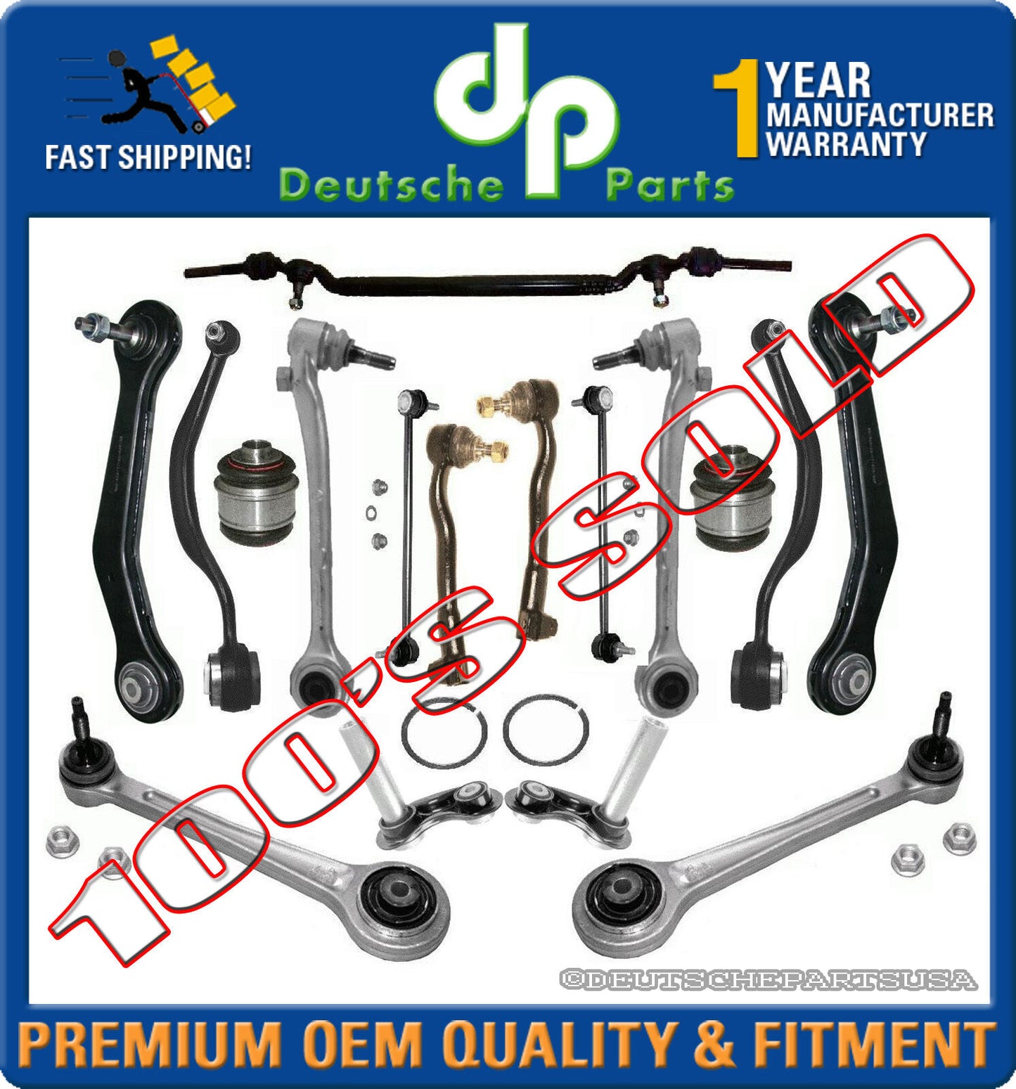 FRONT REAR SUSPENSION CONTROL ARM BALL JOINT JOINTS Tie Rod KIT BMW 7 E38 -20 Pc