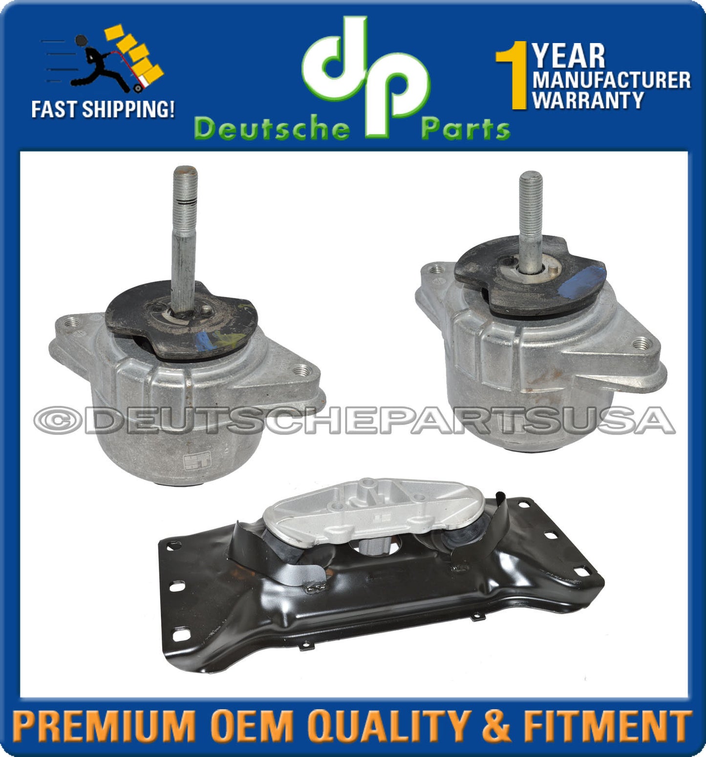 Porsche Panamera Engine Motor Mount Torque Damper Trans Mount Carrier Set of 5