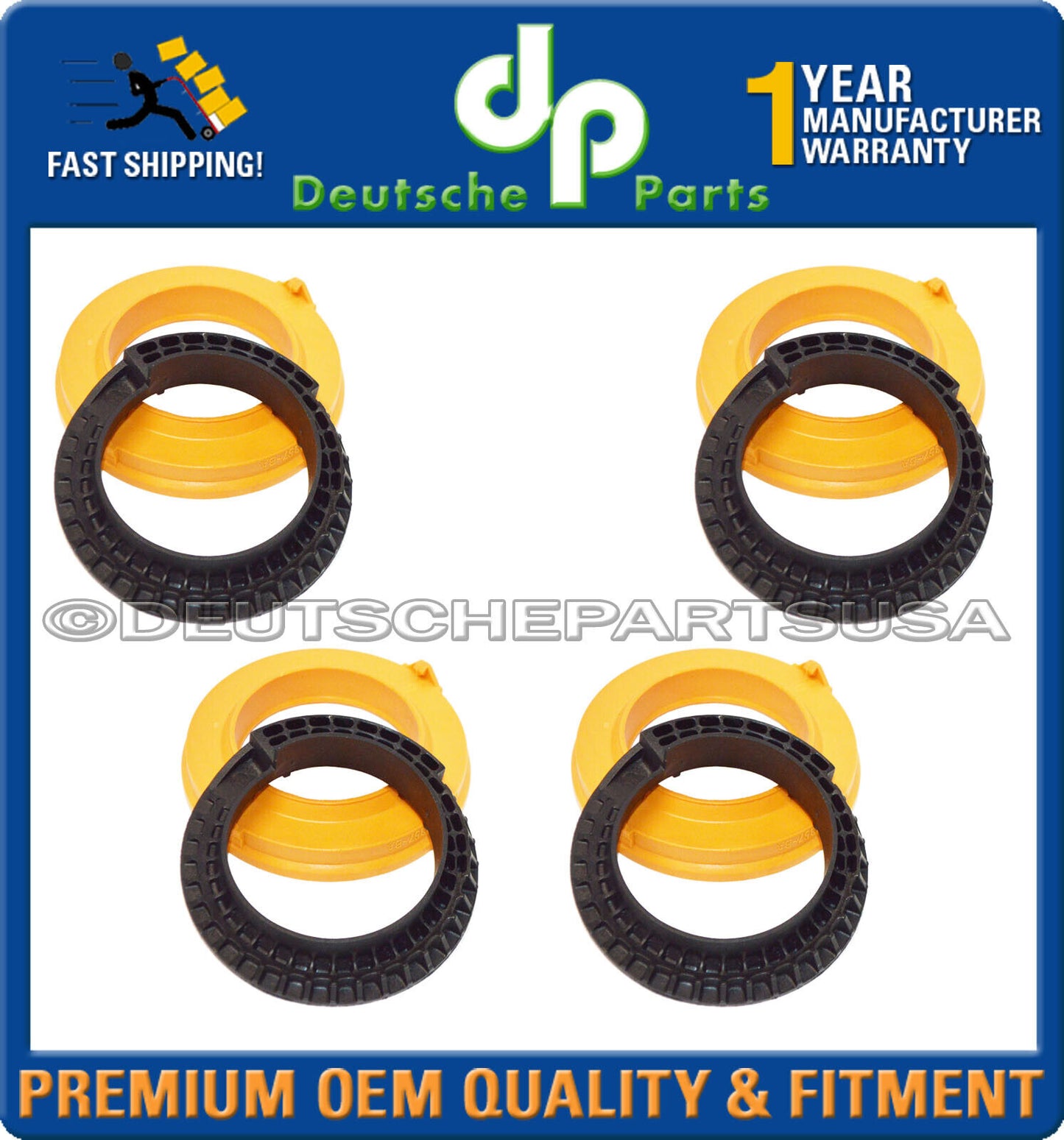 For Jaguar XF XFR Insulator-Spring Seat Upper C2Z15891 C2Z 15891 Set of 4