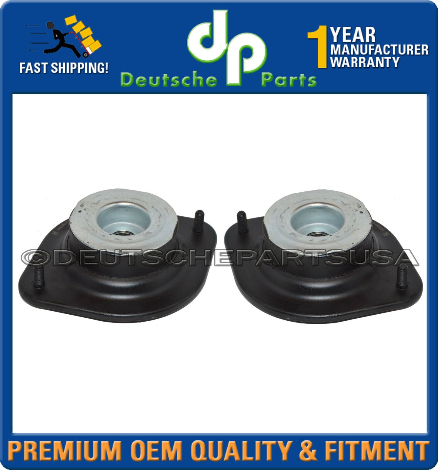 For VW Cabriolet Jetta Rabbit Upper Suspension Strut Mount L+R 171412329A Set 2