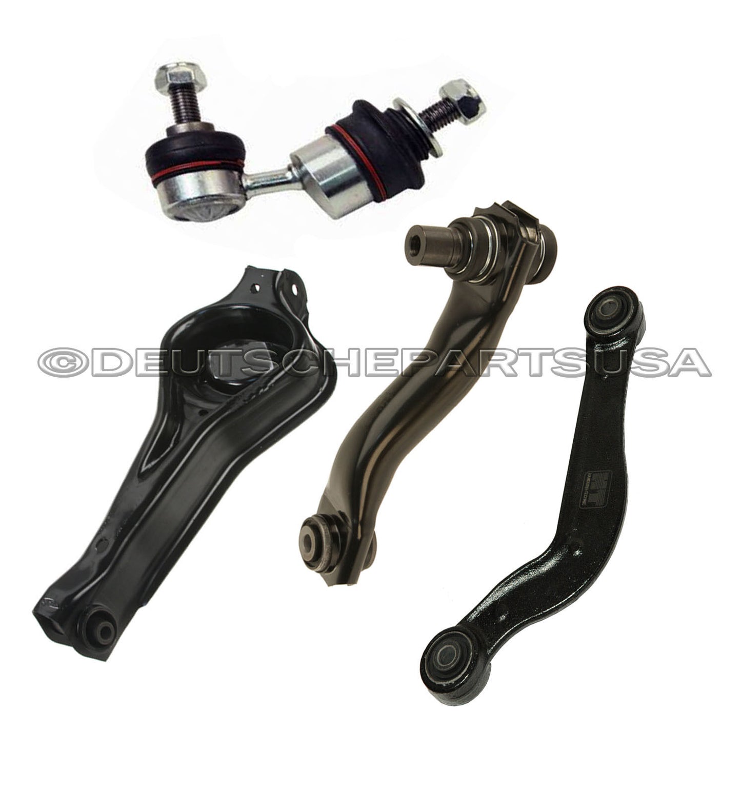 Jaguar X-Type REAR UPPER + LOWER CONTROL ARM + Bushing + Sway Bar Link Kit RIGHT
