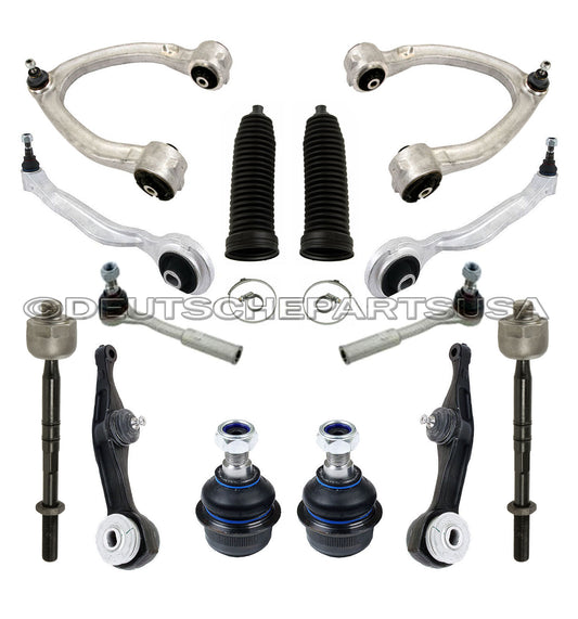Mercedes W220 S500 S430 ABC Upper Lower Control Arms Ball Joint Tie Rod Boot KIT