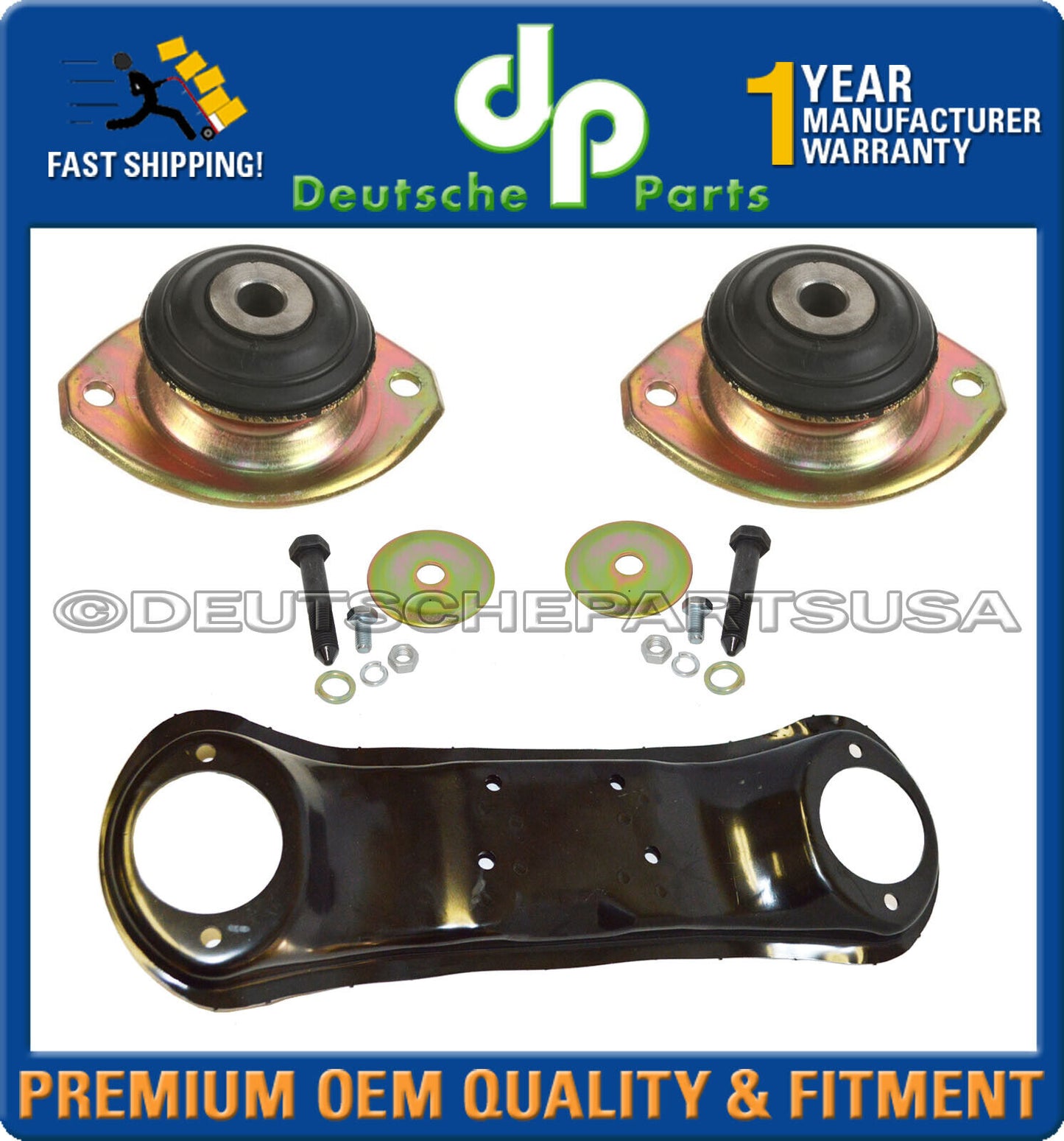 Porsche 911 Transmission Carrier Motor Mount Mounts 91137503301 91137504300 Set
