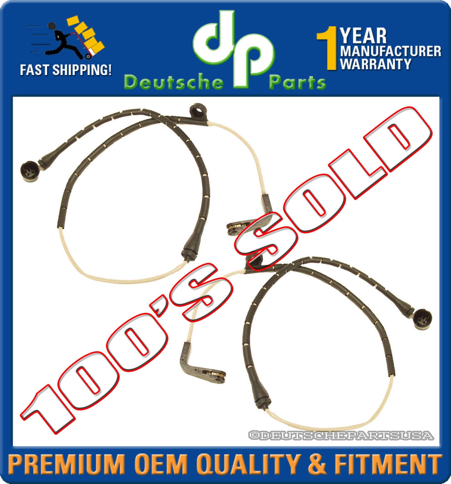 FRONT REAR BRAKE PAD WEAR SENSORS 34351163065 + 34351163066 SET 2 for BMW E39
