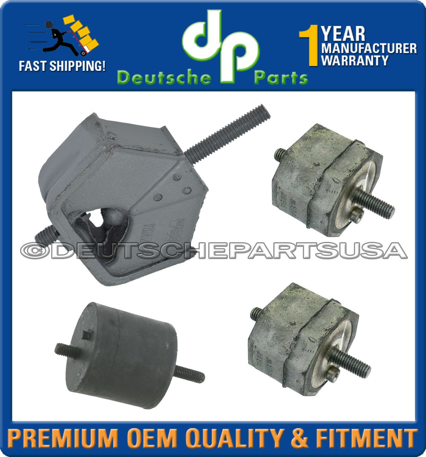 BMW E24 E28 M5 M6 Engine Motor + Manual Transmission Mounts 11812225201 Set 4