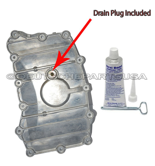 Porsche 996 911 Boxster Engine Oil Sump Plate + Drain Plug + Sealant SET of 3