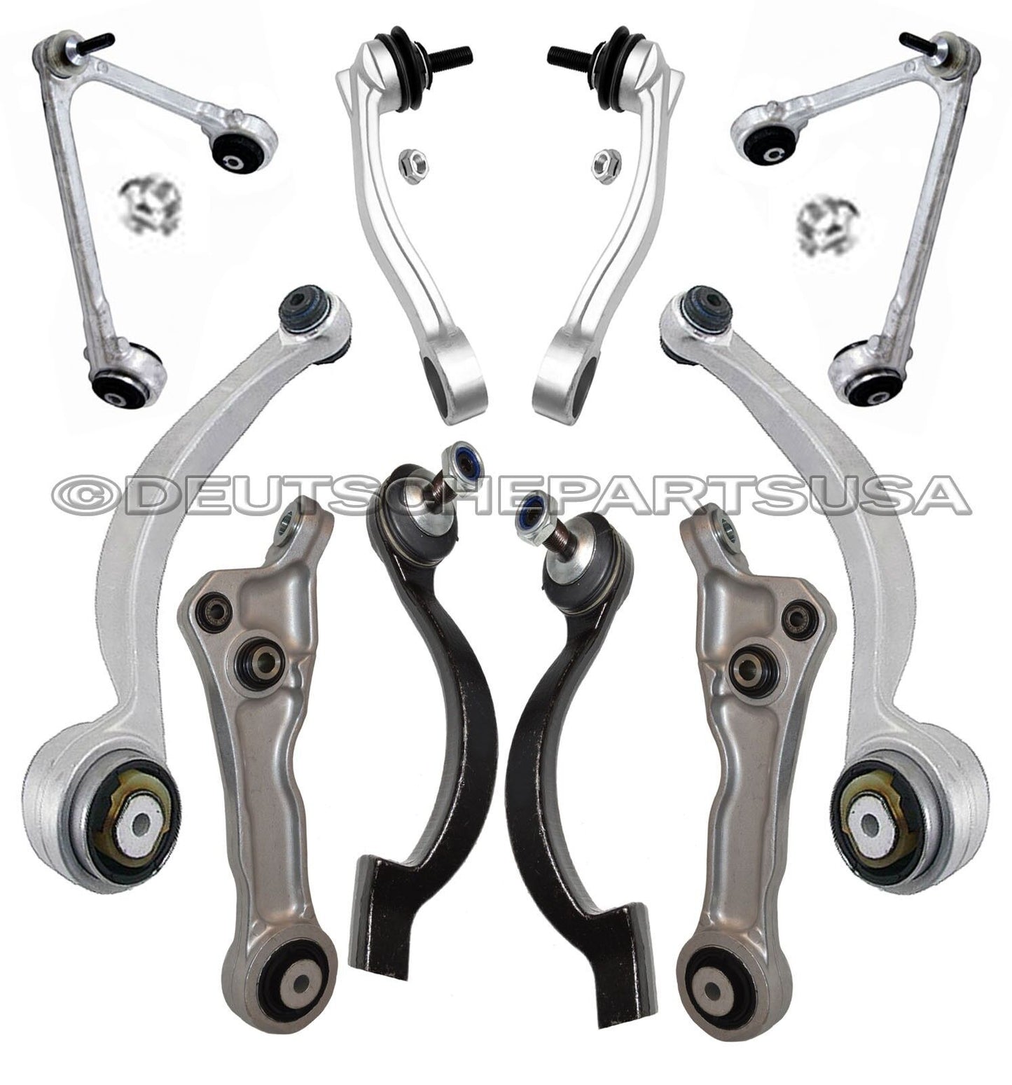 UPPER + LOWER FRONT + REAR CONTROL ARMS BALL JOINTS Tie Rods for JAGUAR S TYPE