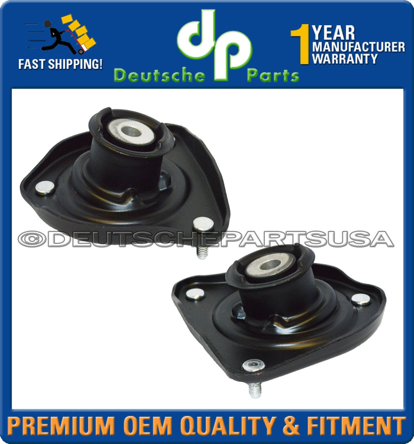 PORSCHE 911 997 C4 4S FRONT Suspension Strut Shock Mount Mounts + Bearings SET 4