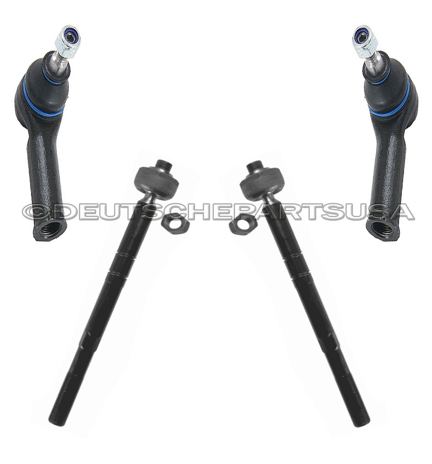 Front Tie Rod Rods INNER + OUTER LEFT + RIGHT for Jaguar X-Type C2S12013 SET 4