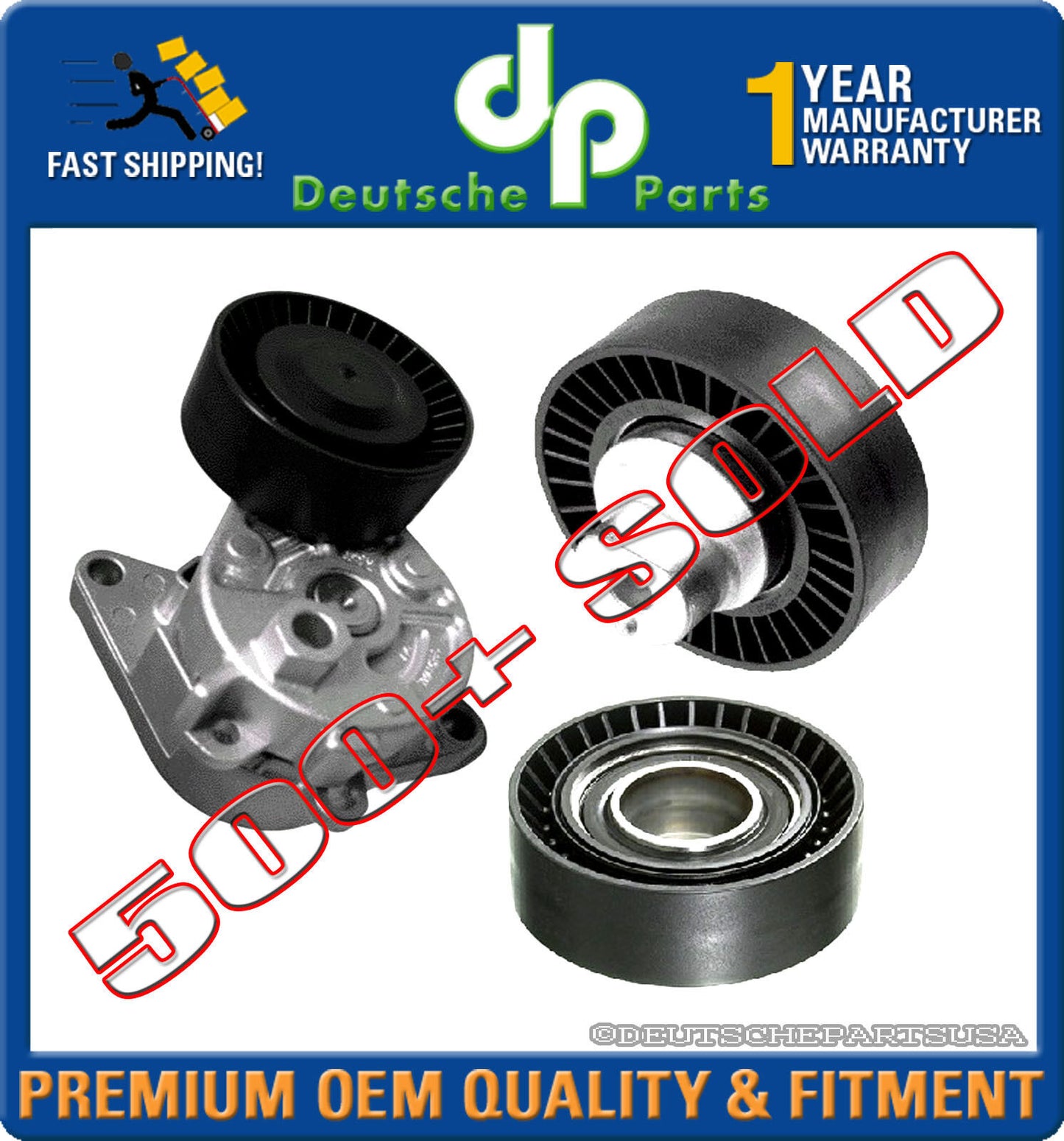 Serpentine Belt Tensioner Idler Pulley Timing Kit Set for BMW E36 E39 E46 E53 X5
