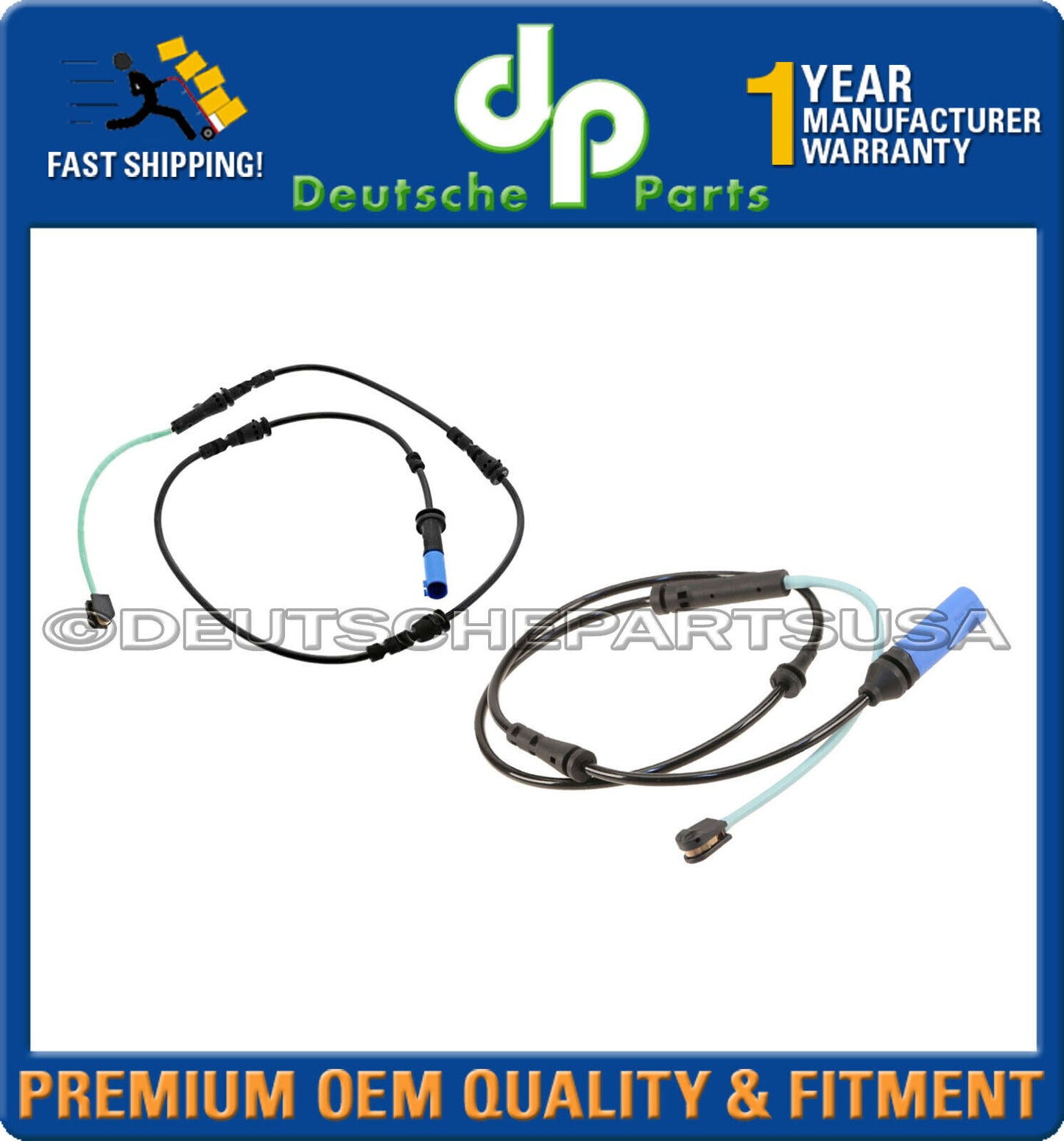 FRONT + REAR BRAKE PAD SENSORS FOR BMW 530e 530i 740i 750i M550i G30 G12 OEMQ