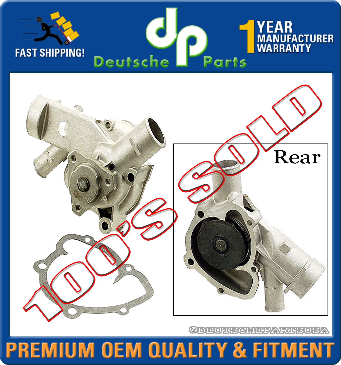 PORSCHE 924 2.0 T WATER PUMP & GASKET 77 78 79 80 81 82 048121011 048 121 011