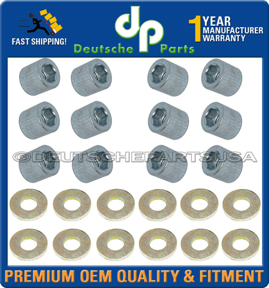 Porsche 911 930 Engine Cylinder Head Steel Nut & Washer 90110438200 Set 24