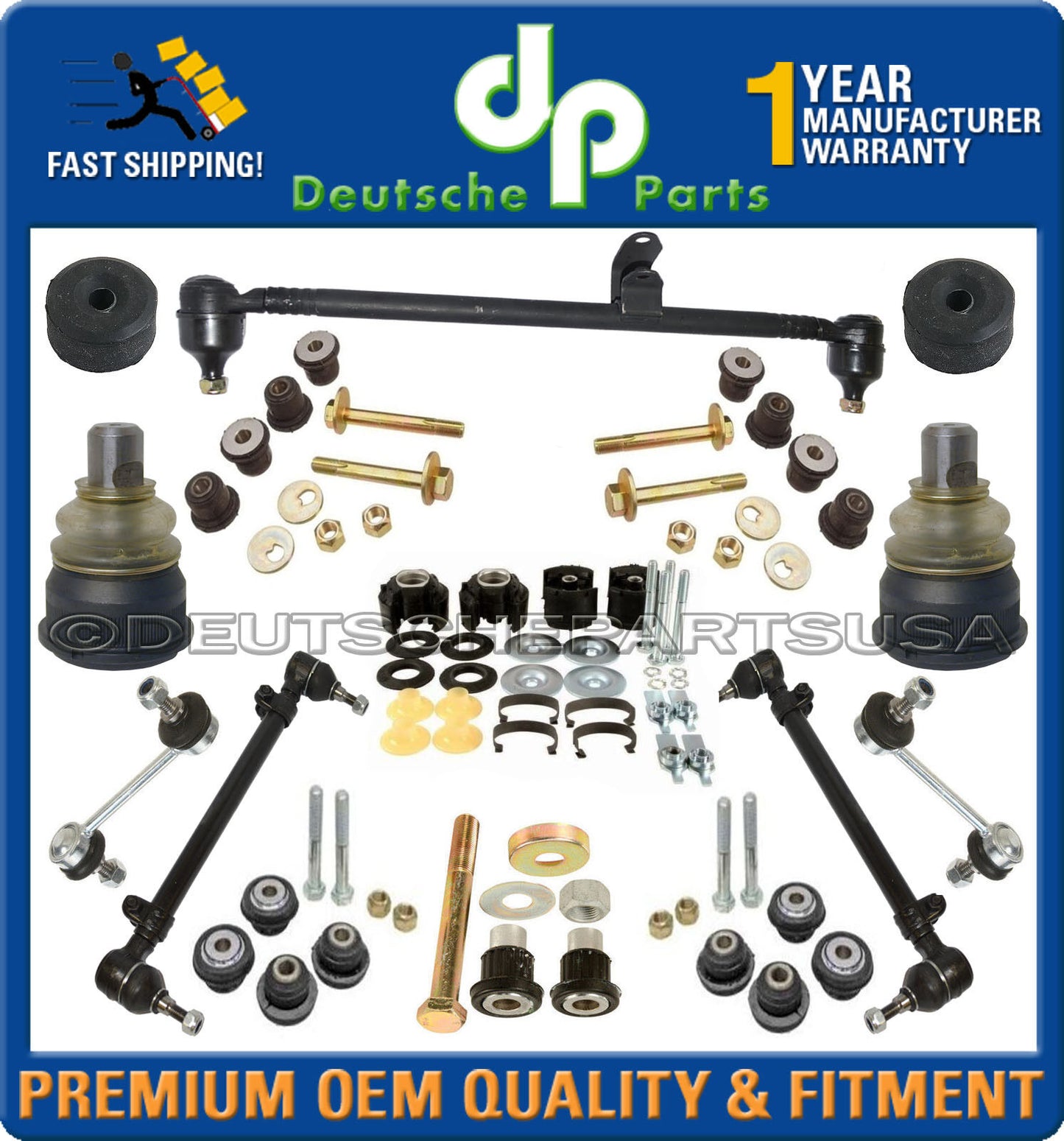 Mercedes R107 Control Arm Ball Joints Engine Mounts Tie Rod Suspension Kit 17
