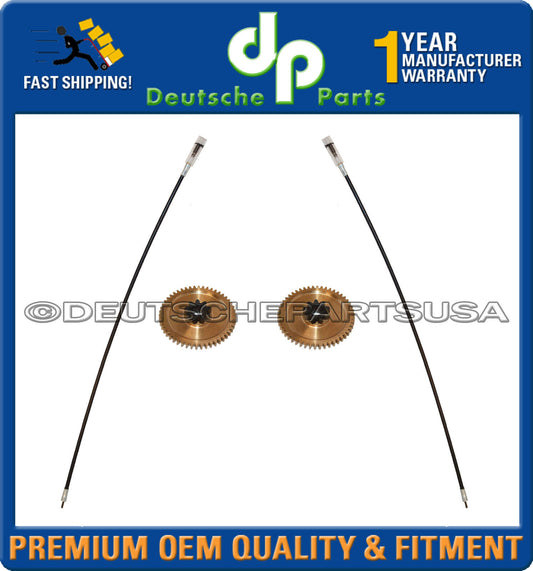 PORSCHE 911 993 CONVERTIBLE TOP CABLE w/ GEAR 1996-98 Left + Right Set of 2