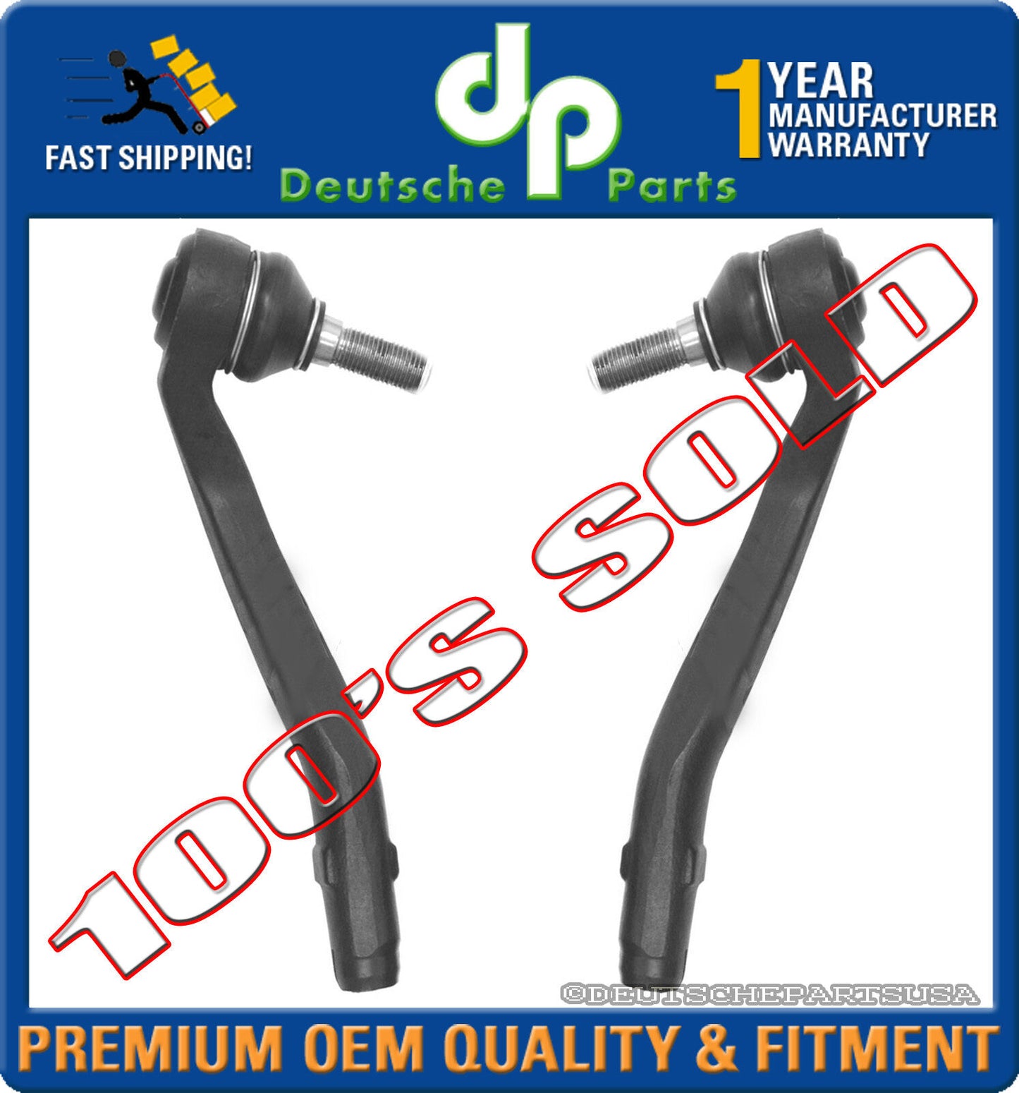 MERCEDES W163 ML320 ML350 ML500 OUTER TIE ROD L+R 1633300403 + 1633300103 SET 2