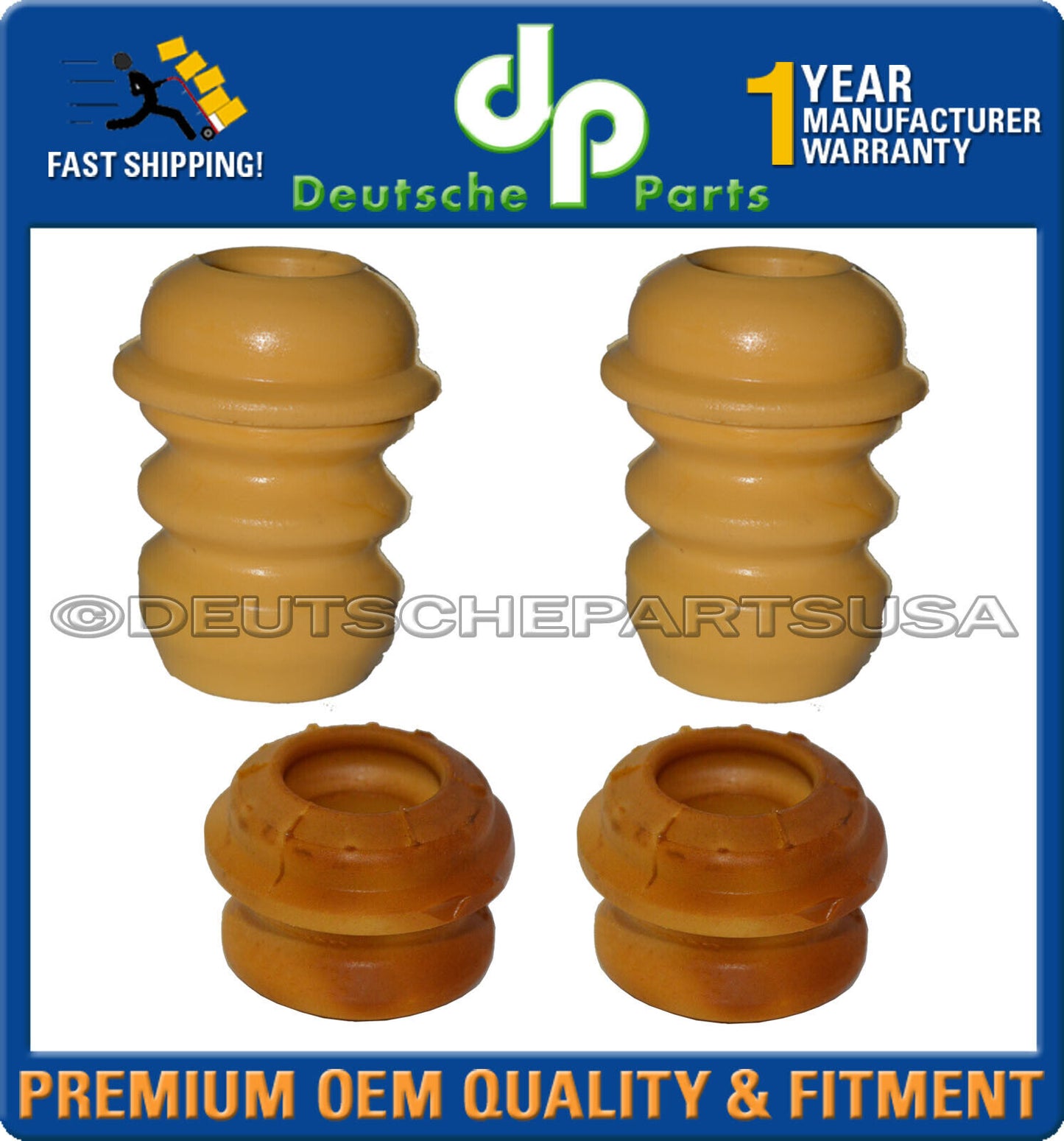 Porsche 987 Boxster CAYMAN FRONT REAR Strut Shock Mount Bump Stop Stops LR Set 4