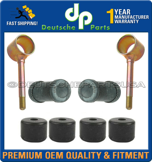 Porsche 944 968 Front Outer stabilizer Sway Bar Links + Bushings Set of 8