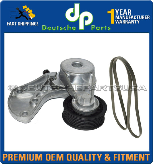 PORSCHE Cayenne Acc. Belt Tensioner Assy. with Roller + Belt 95510236100 Set 2