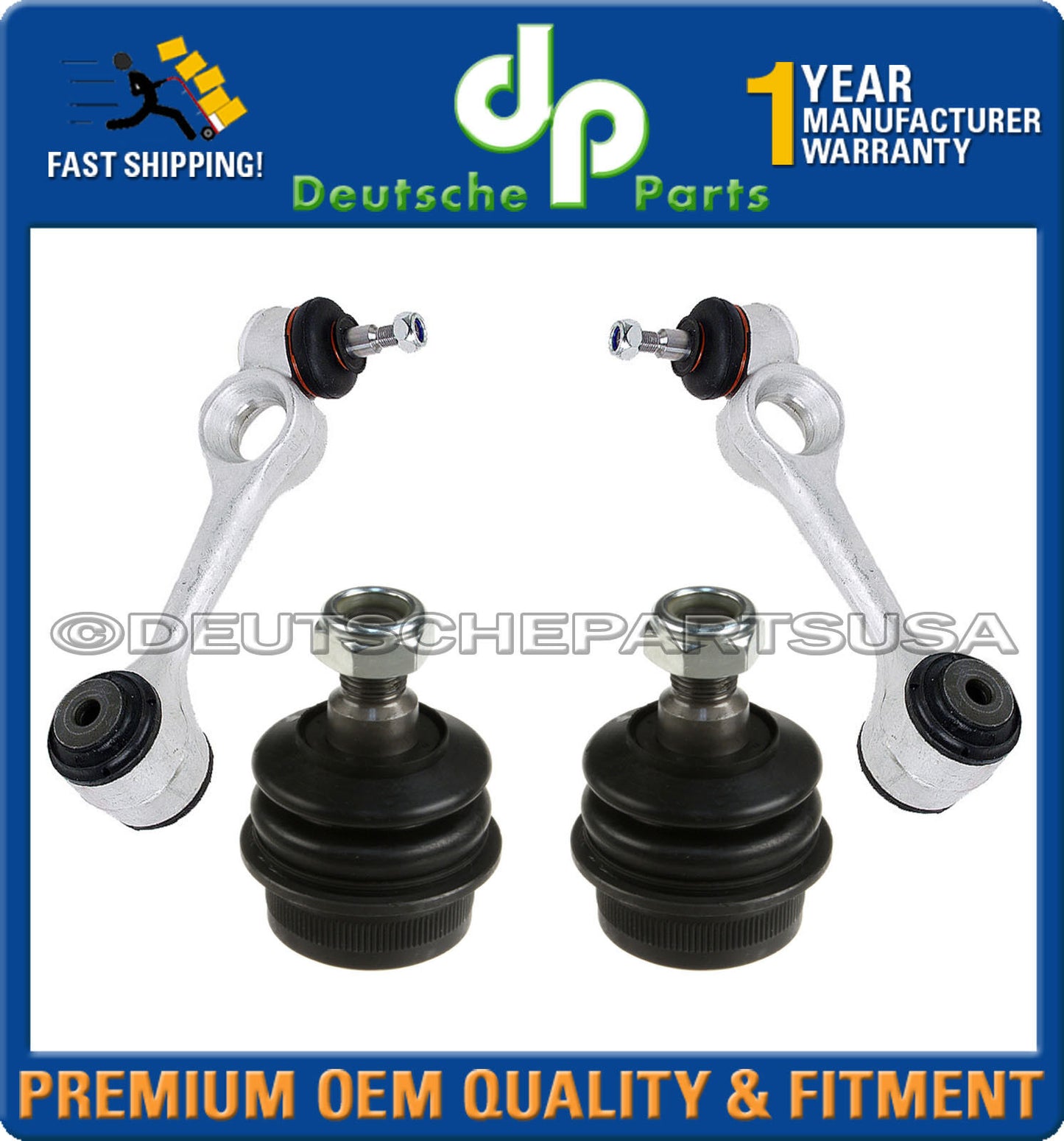 Mercedes W123 300D 240D UPPER + LOWER Control Arm Arms Ball Joint Joints Set 4