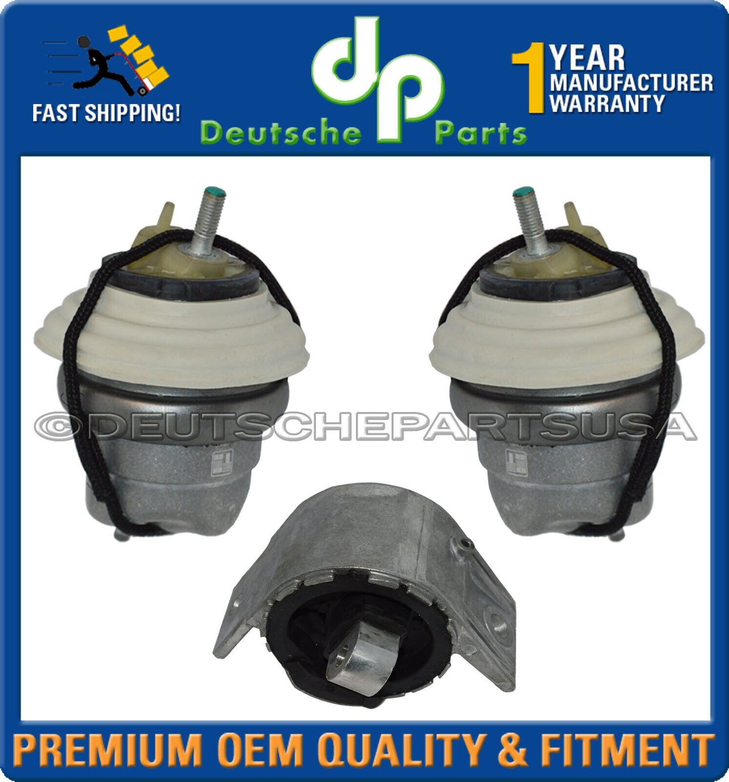 Jaguar XF 2.0 13-15 Engine Motor Mount Trans Mount Mounts L+R C2D19868 Set of 3