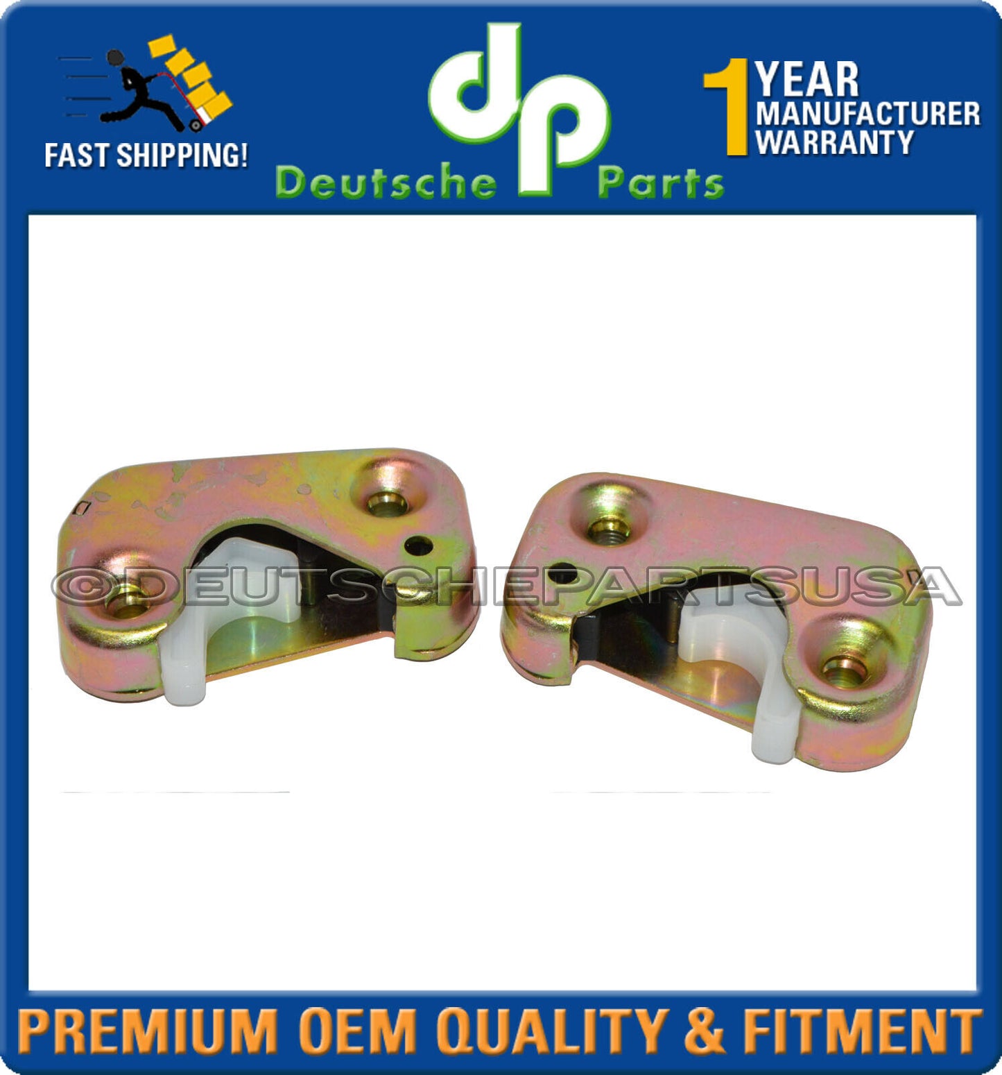 PORSCHE 911 912 DOOR STRIKER STRIKE PLATE PLATE PLATES 1965-1967 LEFT RIGHT SET