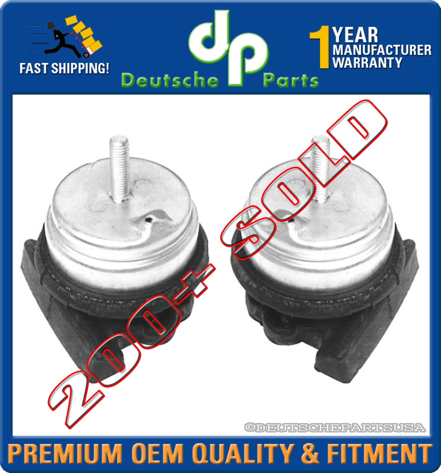 Porsche 944 944S 944S2 968 Engine Motor Mount Mounts LH + RH 95137504204 SET 2