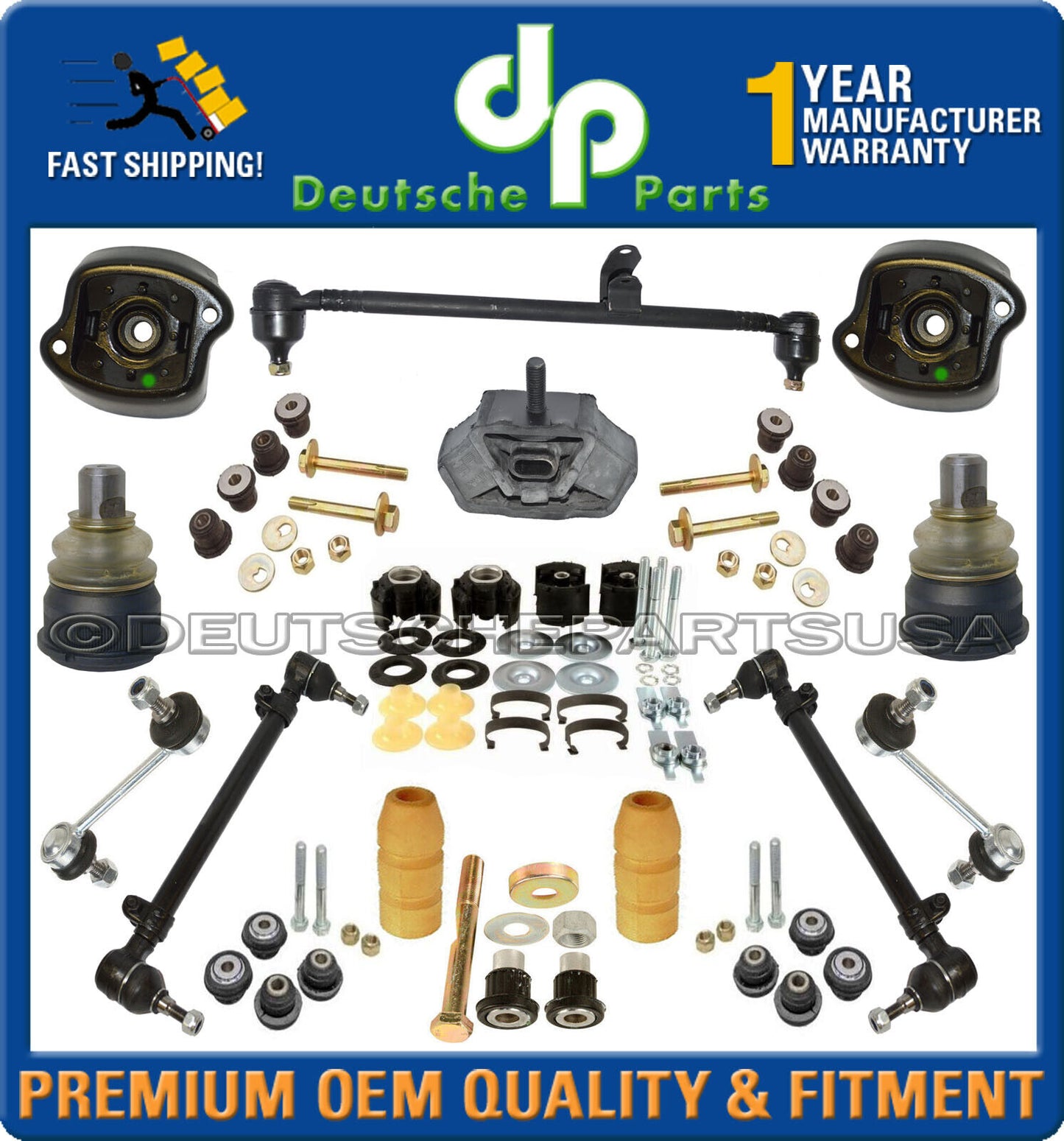 Mercedes R107 300SL Control Arm Ball Joints Engine Tranny Mounts Suspension Kit