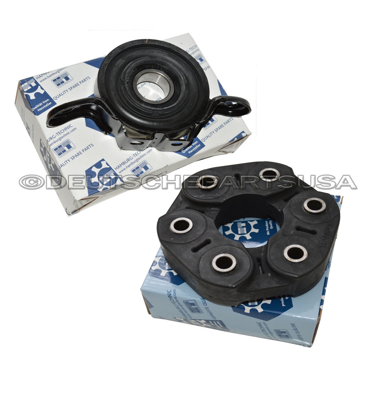 CARDAN DRIVESHAFT CENTER SUPPORT BEARING MOUNT + FLEX DISC for AUDI Q7 TDI SET 2