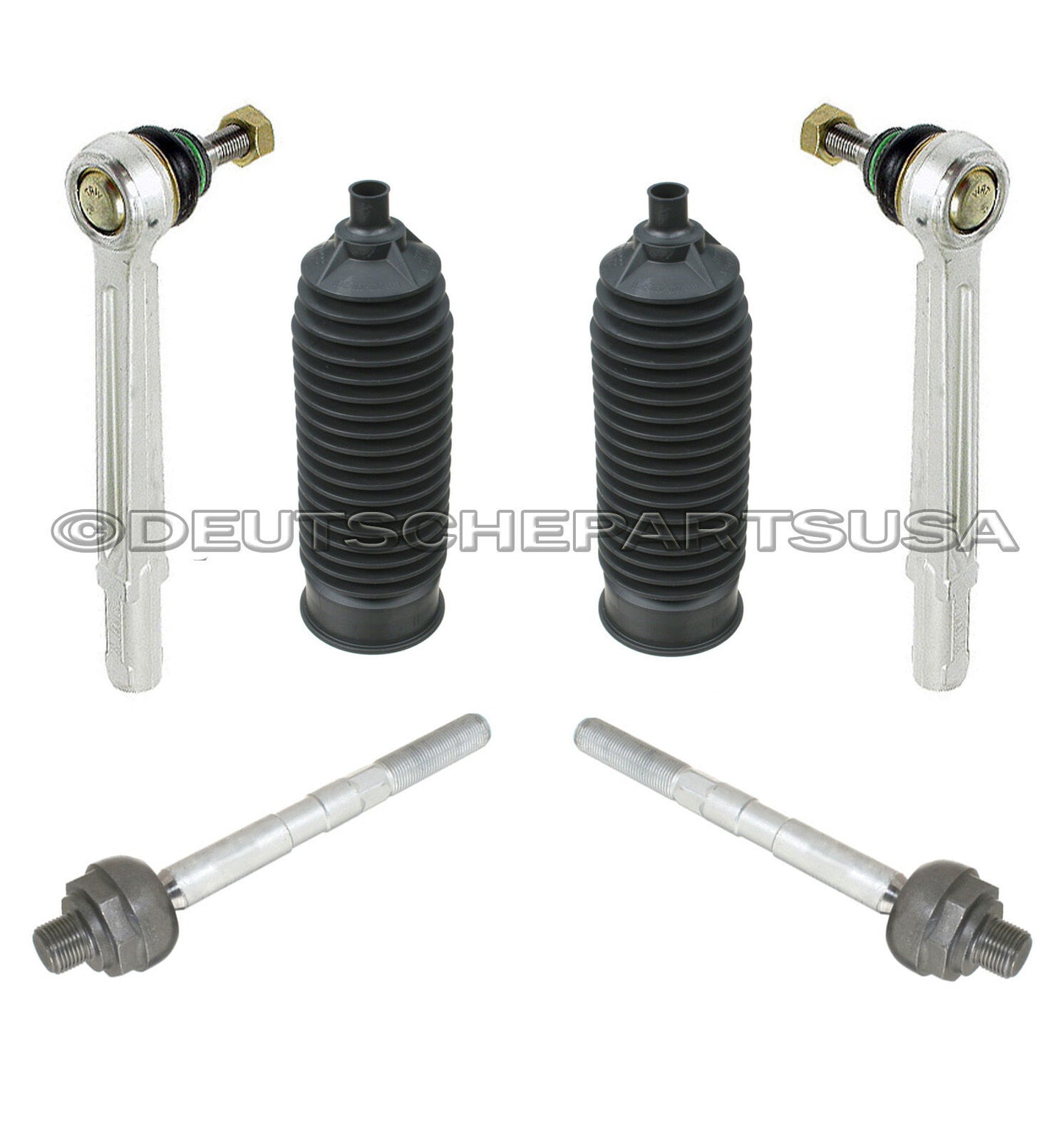 PORSCHE 986 BOXSTER & S TIE ROD Rods Inner Outer Rack Boot Boots Set 6 - 1996