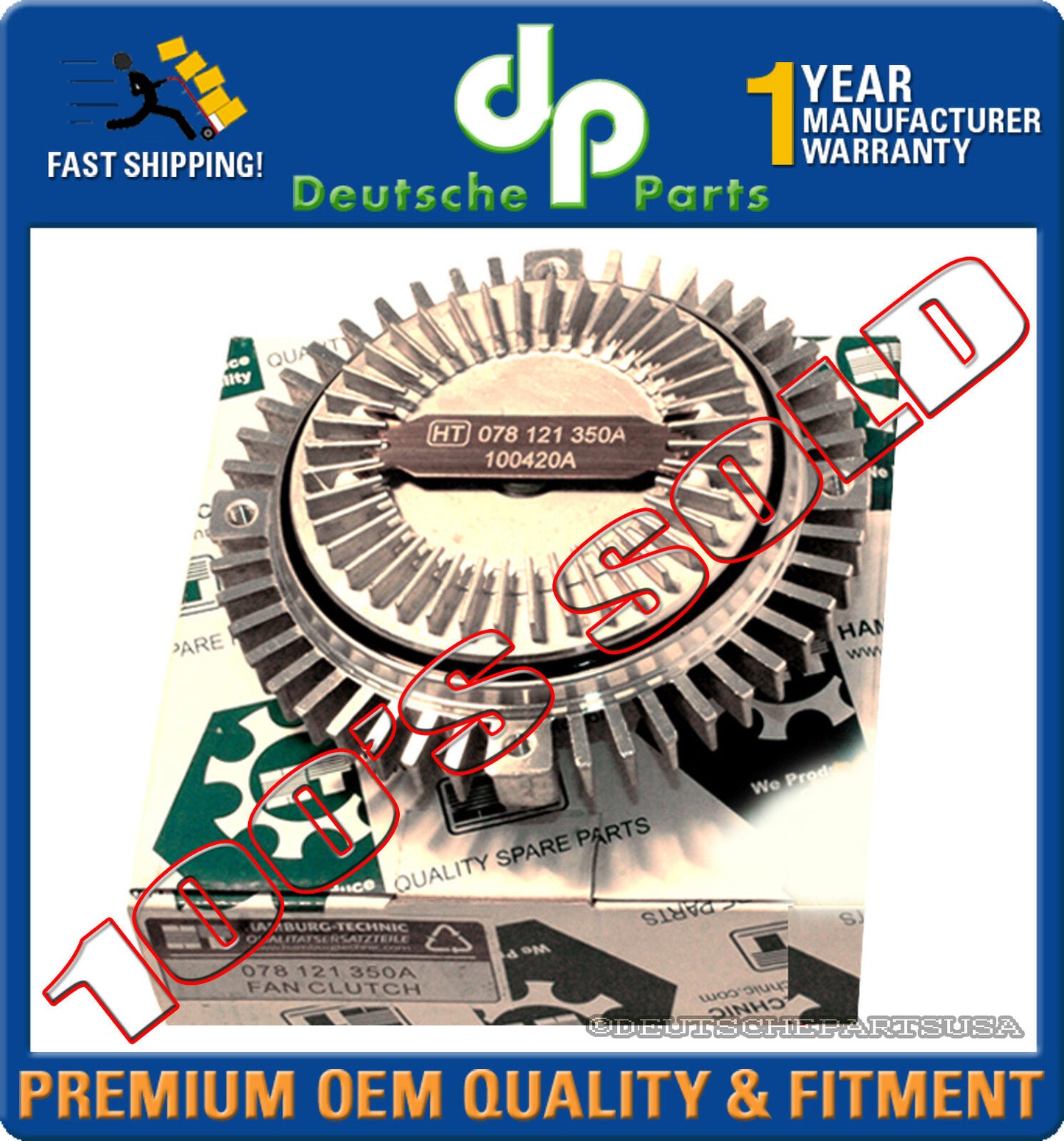 VW PASSAT AUDI A4 A6 2.8 V6 RADIATOR Cooling Fan Clutch 078121350A / 078121350