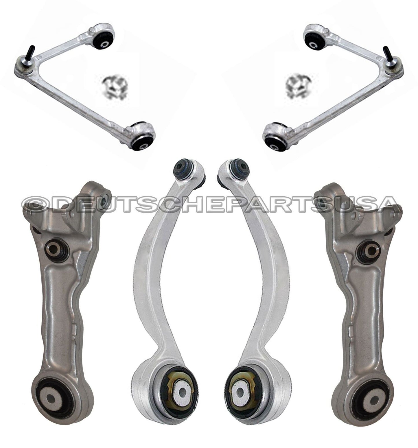 UPPER + LOWER CONTROL ARMS BALL JOINTS BUSHING for JAGUAR XF XFR SUSPENSION KIT