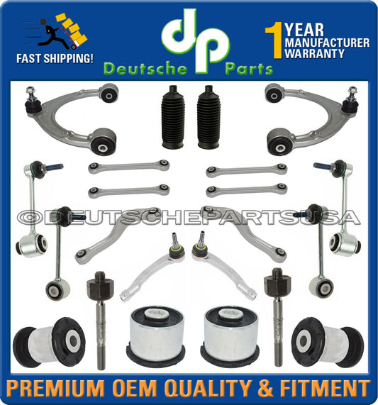 Porsche Panamera Front + REAR Control Arm Ball Joint Tie Rod Suspension Kit 22