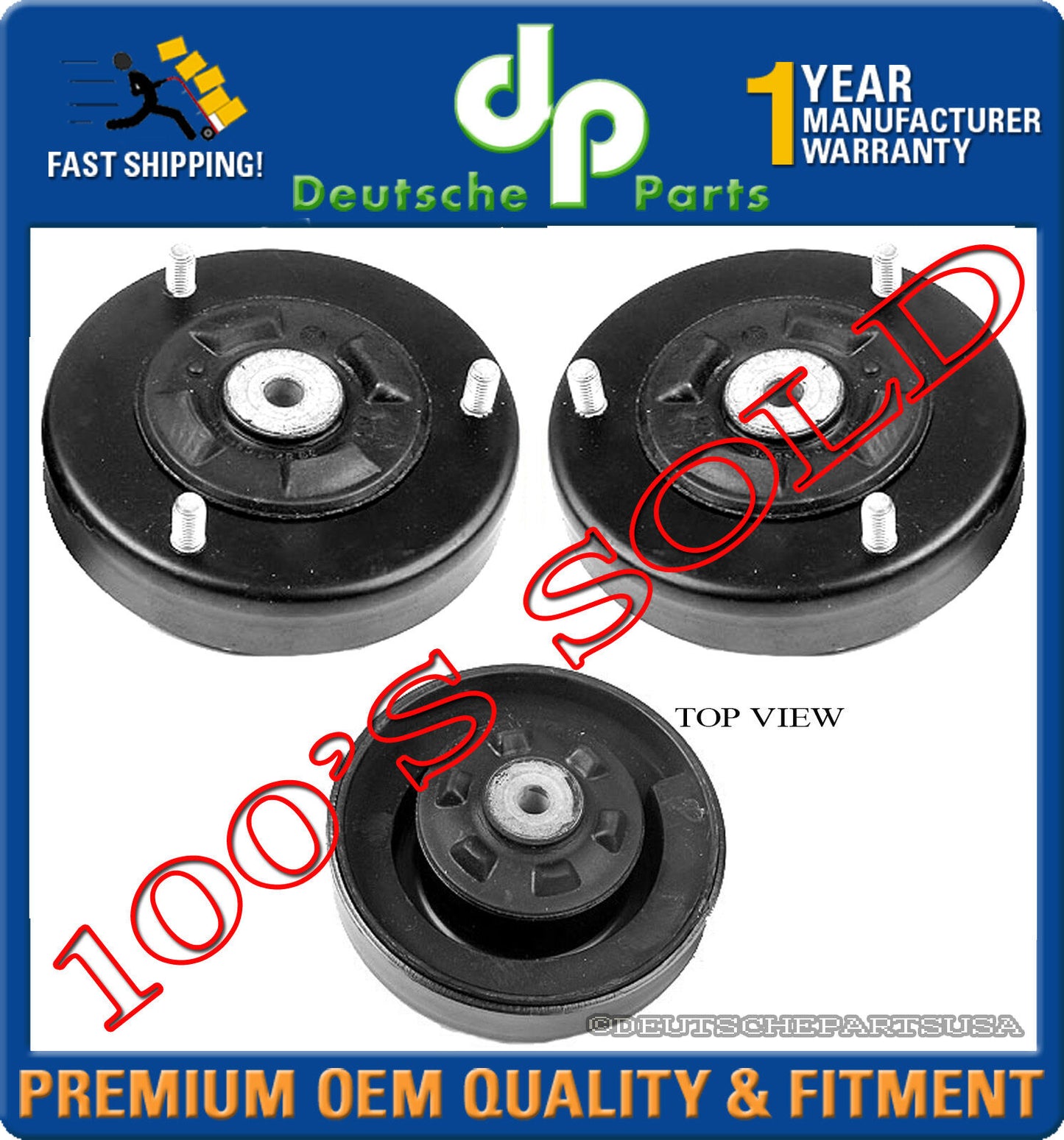 REAR SHOCK STRUT MOUNT MOUNTS for BMW E38 E39 540i 740 740i L+R 33521094091 SET