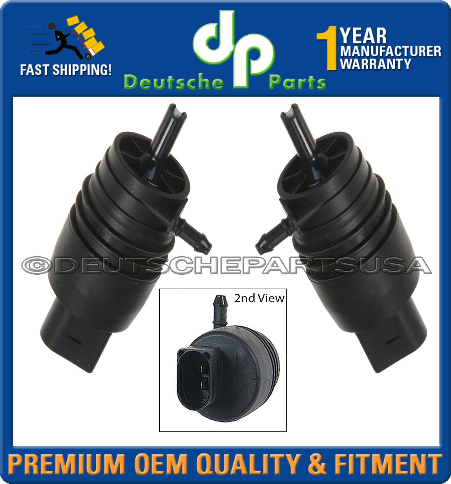 MERCEDES W220 W210 W211 W203 WINDSHIELD WASHER PUMP 221 869 01 21 Set of 2